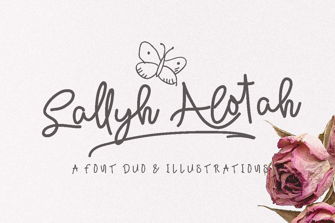 Sallyh Alotah: A Modern Signature Font with a Creative Bonus